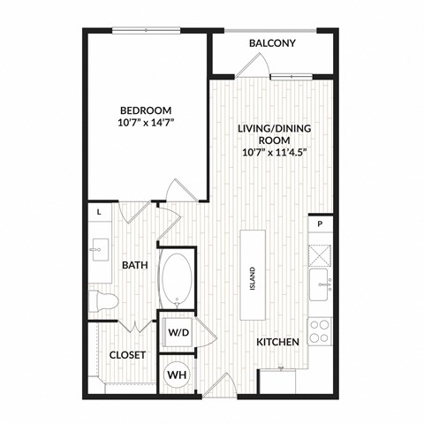 Aura Main Street New Apartments in Lewisville, Texas A1 Floor Plan